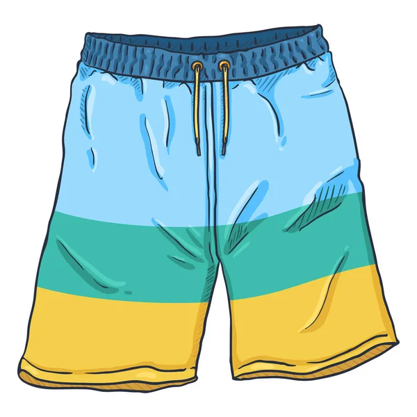 Spiaggia Pantaloncini Nuoto Colorati Sfondo Bianco — Vettoriale Stock