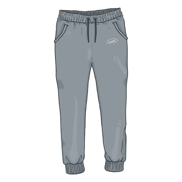 Gray Training Pants White Background — Stock Vector