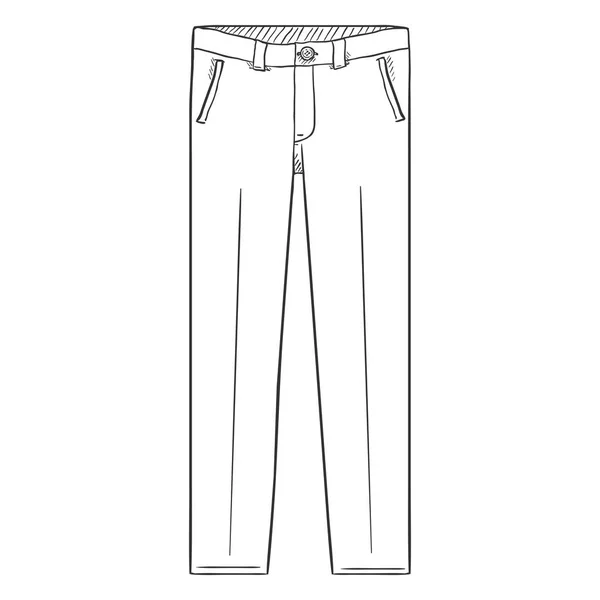 Beyaz Arka Plan Üzerinde Klasik Erkek Pantolon — Stok Vektör