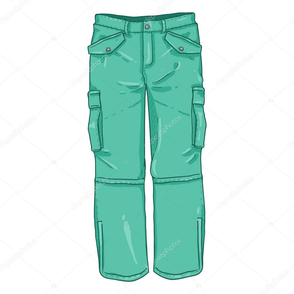 Turquoise Winter Hiking Trousers on white background