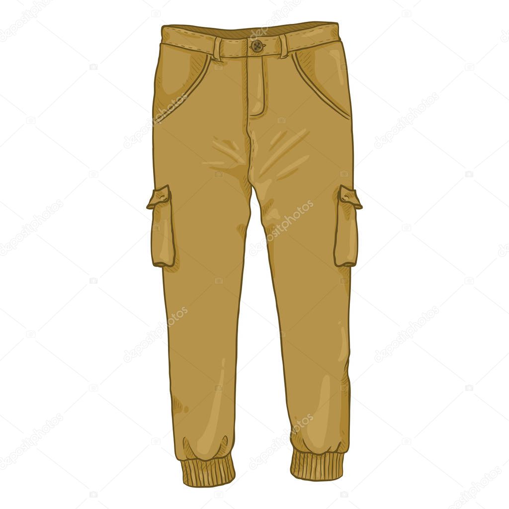 Light Brown Jogger Pants on white background