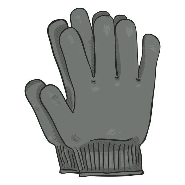 Gants Textiles Décontractés Gris Sur Fond Blanc — Image vectorielle