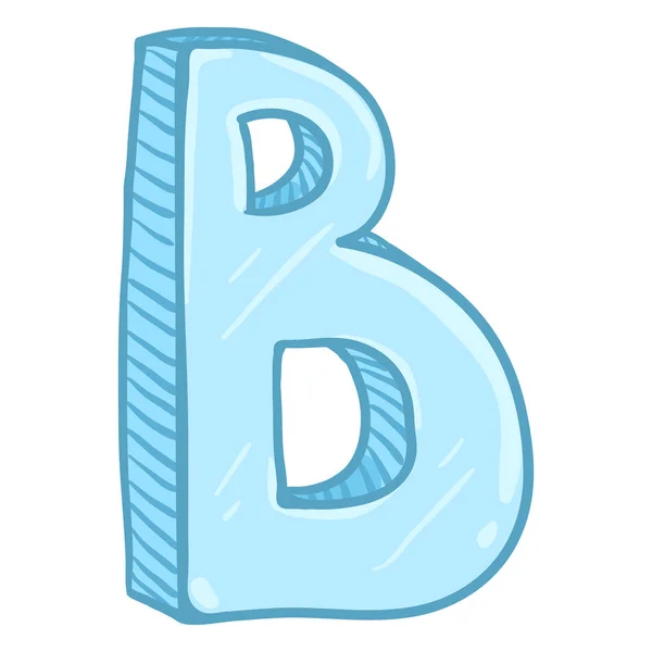Одноразовий Мультфільм Ice Blue Letter — стоковий вектор