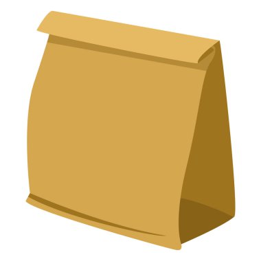 Kağıt alışveriş çantası beyaz arkaplanda izole edildi