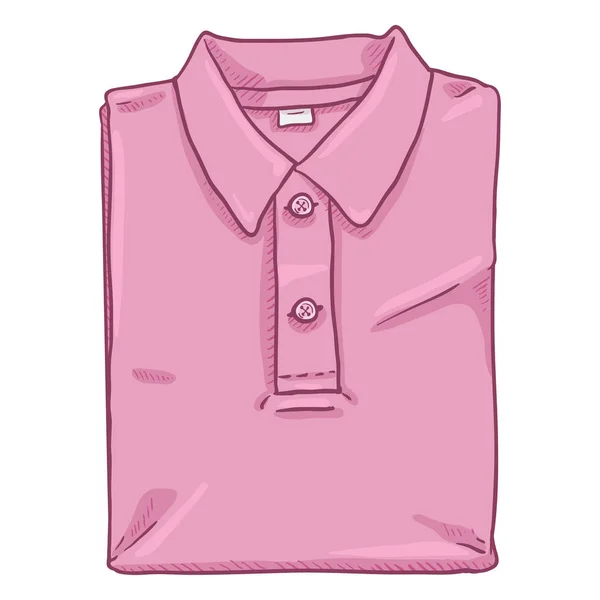 Ilustração Desenhos Animados Vetorial Camisa Pólo Rosa Dobrada —  Vetores de Stock