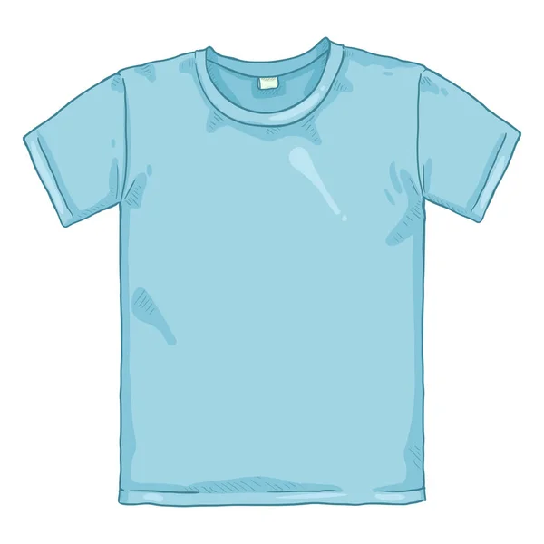 Vector Cartoon Illustration Shirt Blu — Vettoriale Stock