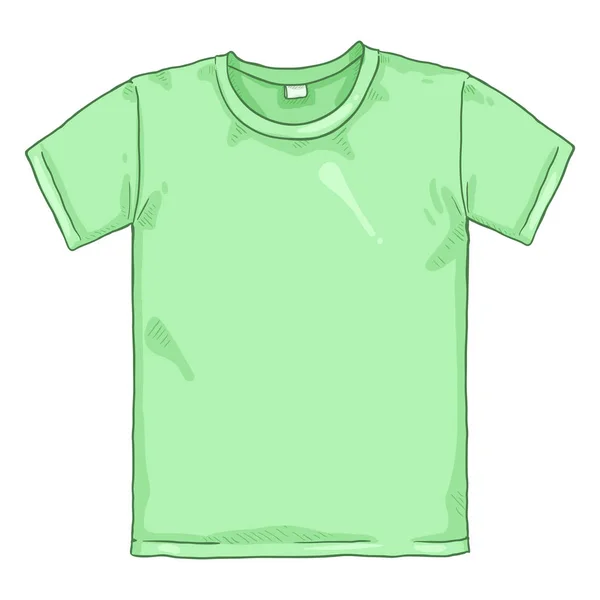 Vektor Tecknad Illustration Ljus Grön Shirt — Stock vektor