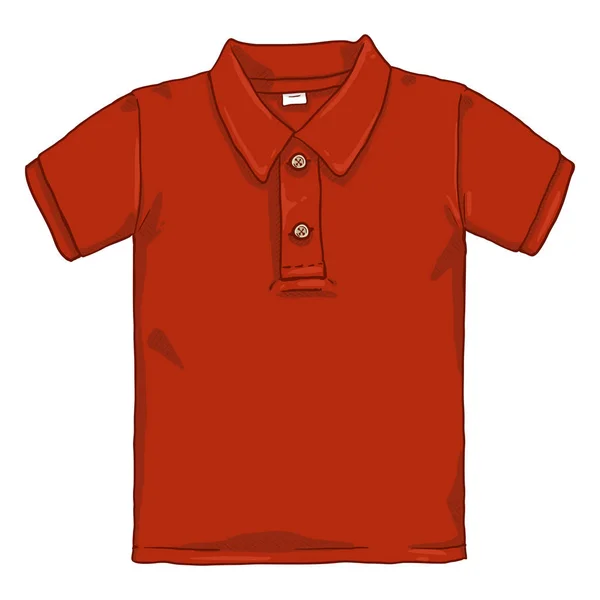 Ilustração Dos Desenhos Animados Vetoriais Camisa Polo Vermelho —  Vetores de Stock