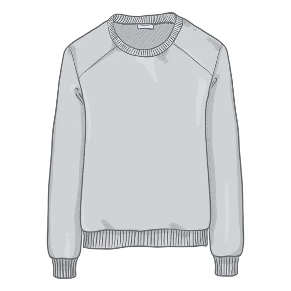 Ilustración Dibujos Animados Vectorial Sudadera Gris Claro — Vector de stock