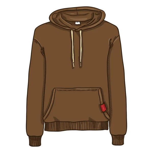 Cartoon Illustratie Vector Hoodie Trui Bruin — Stockvector