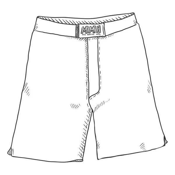 Vektor Skizze Mma Shorts — Stockvektor