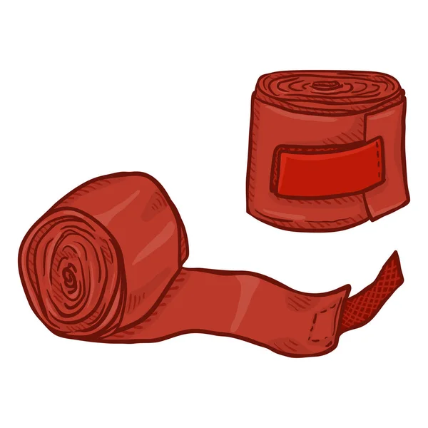 Vector Cartoon Red Gerold Boksen Pleisters Voor Pols Verpakking — Stockvector