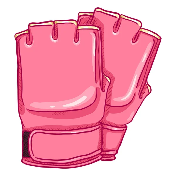 矢量卡通粉红色战斗手套混合武术 马马设备 — 图库矢量图片