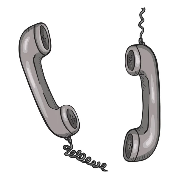 グレー つの電話端末は 白い背景で隔離 — ストックベクタ