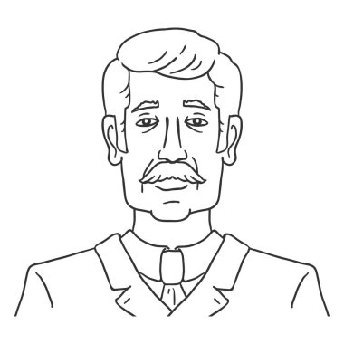 Hat sanat iş beyaz arka plan üzerinde izole Avatar