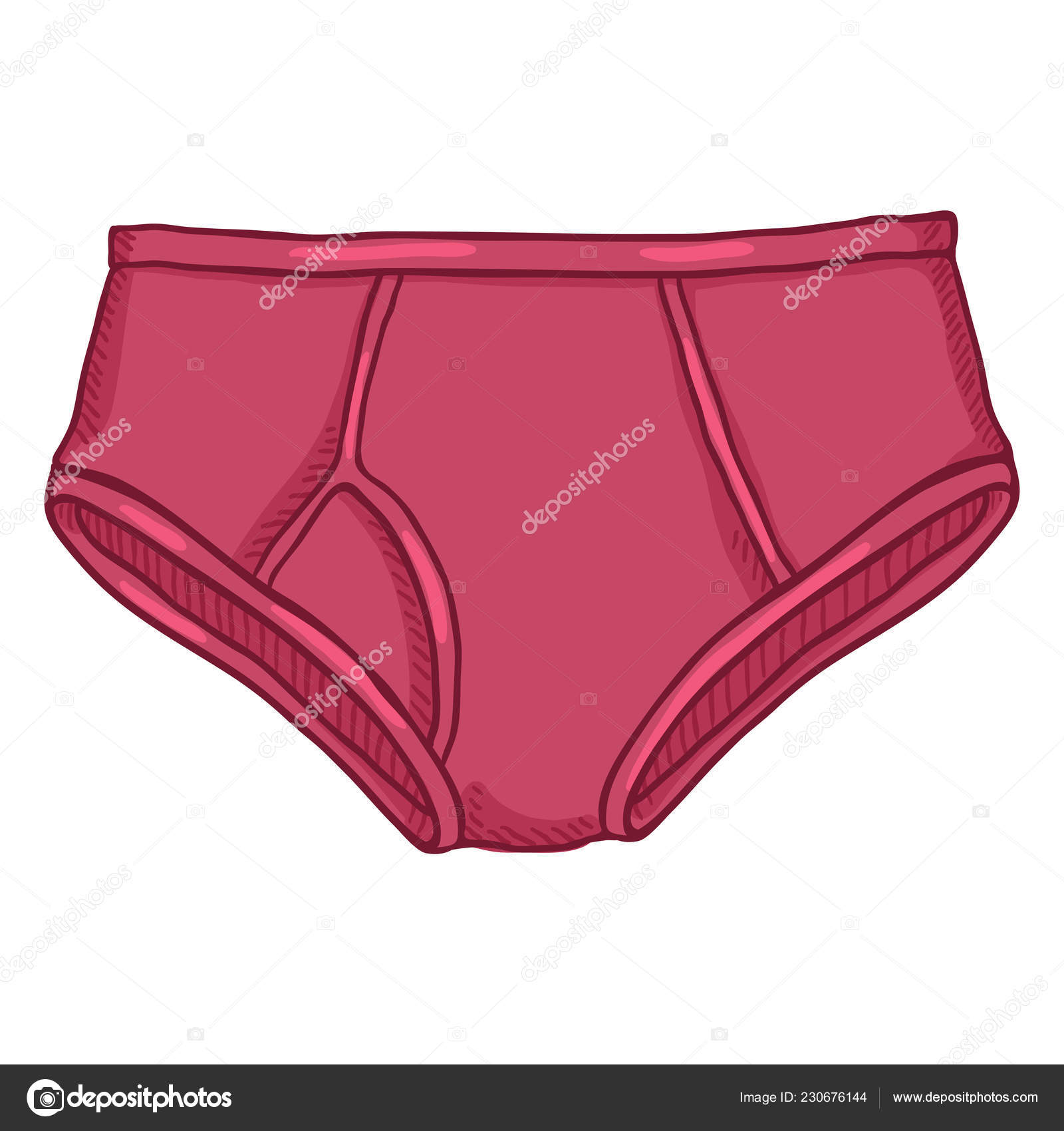 Vector Cartoon Pink Mens Underwear Male Briefs Stock Vector by