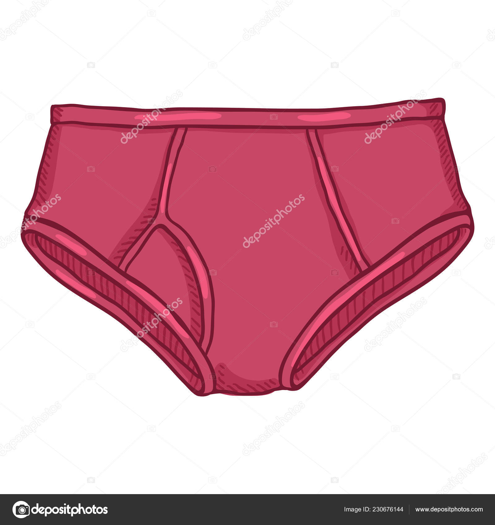 Vector Cartoon Pink Mens Underwear Male Briefs Stock Vector Image by