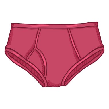 Vektör karikatür pembe Mens iç çamaşırı. Erkek külot.
