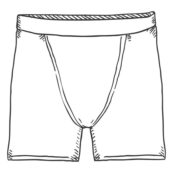 Vector Sketch Men Pants Midway Briefs — Stock Vector