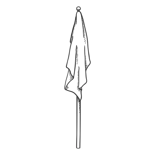Vector Enda Skiss Flagga Utan Vind — Stock vektor