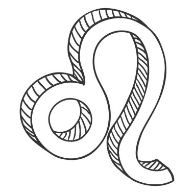 Leo tek kroki burç - vektör