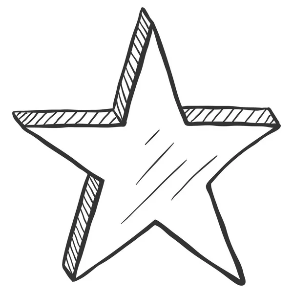 Vector Dibujado Mano Sketch Star Illustration — Vector de stock