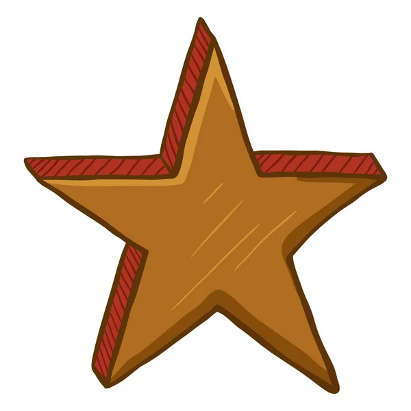 Hvězda Bronzová Barva Kreslené Vektorové — Stockový vektor