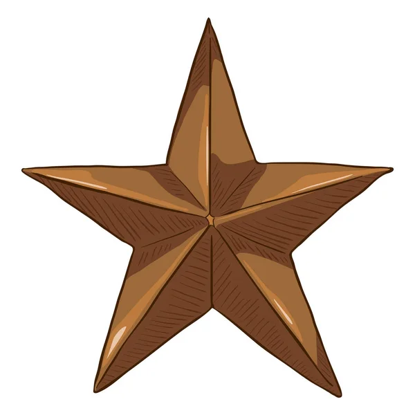 Vector Cartoon Bronze Star — Stock Vector