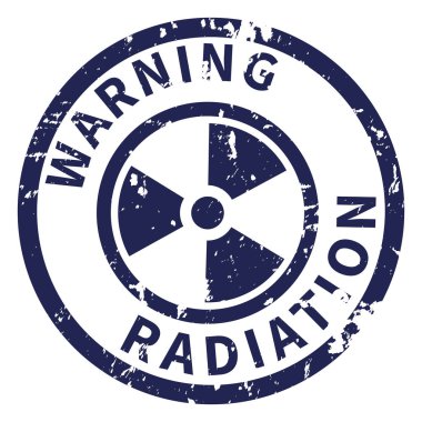 Vektör uyarı damgası. Radyasyon dikkat işareti