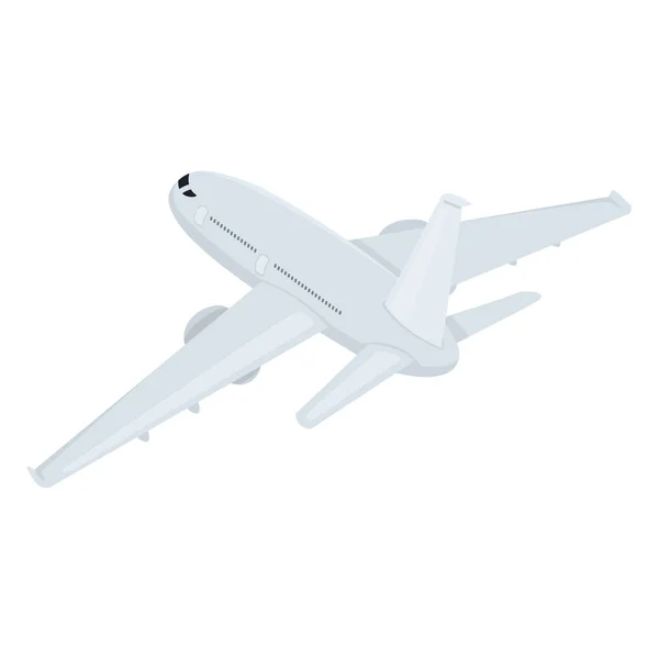 向量平面飞机例证 背视图民用飞机 — 图库矢量图片
