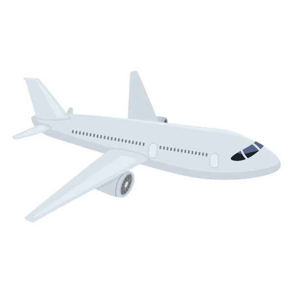 Vektör Düz Uçak Çizim Yan Görünümü Sivil Uçak — Stok Vektör