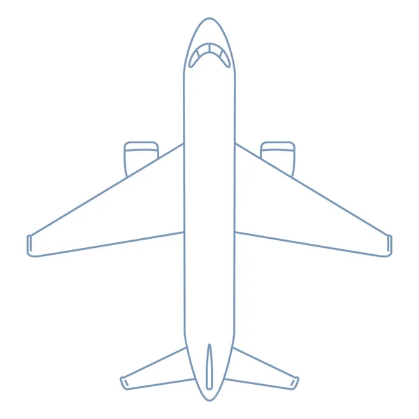 Vector Εικονογράφηση Αεροπλάνο Διάρθρωσης Top View Αεροπλάνο — Διανυσματικό Αρχείο