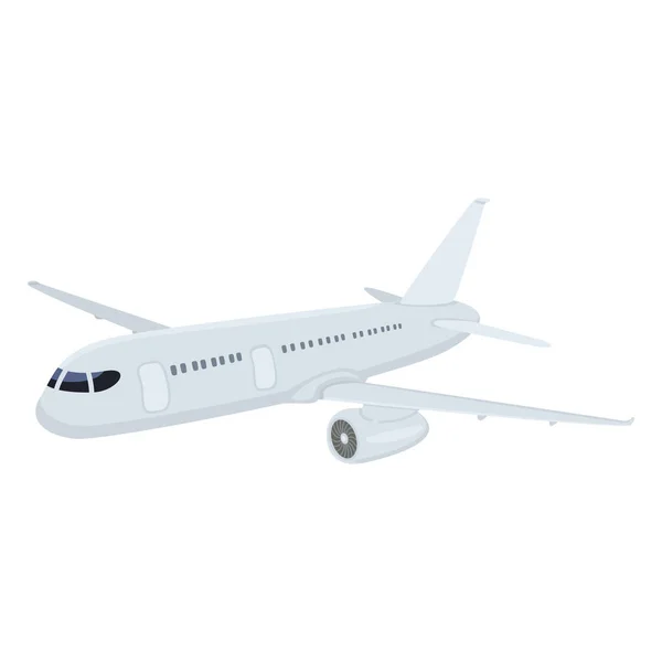 Illustrazione Vector Flat Airplane Vista Laterale Aereo Civile — Vettoriale Stock
