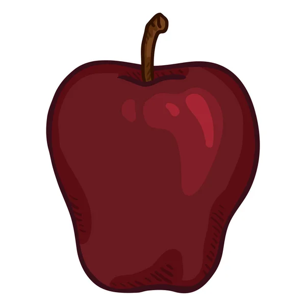 Dessin Animé Vectoriel Pomme Rouge — Image vectorielle