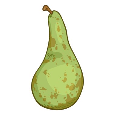 Vektör karikatür yeşil armut