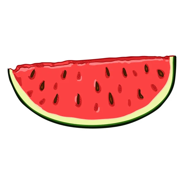 Vektor Cartoon Stück Wassermelone — Stockvektor