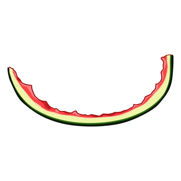 Vector Cartoon Watermelon Rind — Stock Vector