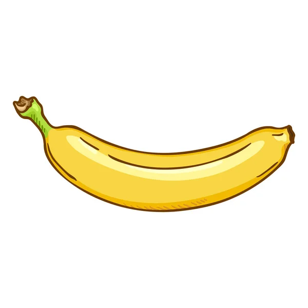 単一のベクトルの黄色のバナナを漫画 — ストックベクタ