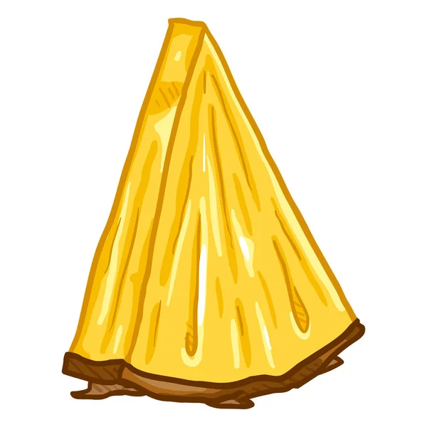 Vektör karikatür üçgen parça ananas — Stok Vektör