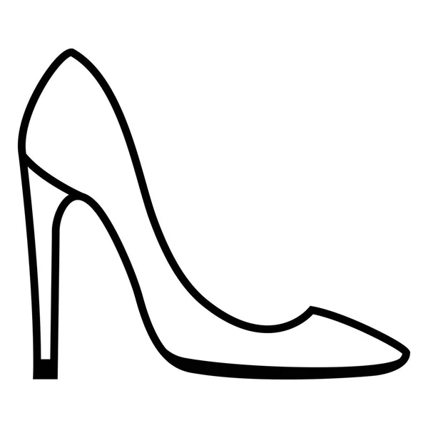 Векторный Черный Набросок Женской Обуви — стоковый вектор