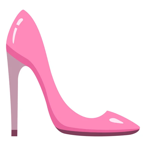 Vector Único Plano Rosa Zapatos Las Mujeres Icono — Vector de stock