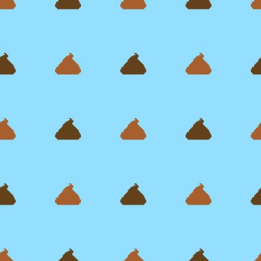 Mavi Arkaplanda Pikselin Kusursuz Şablonu