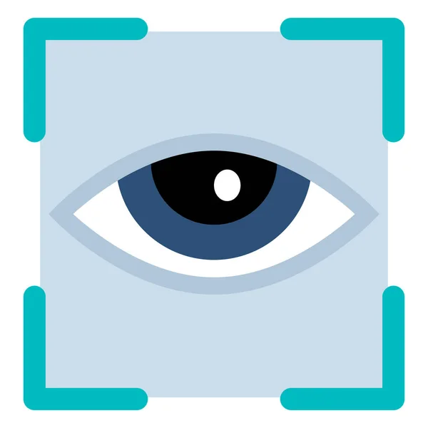 Vector Color Flat Icon Human Eye Frame — Stock Vector