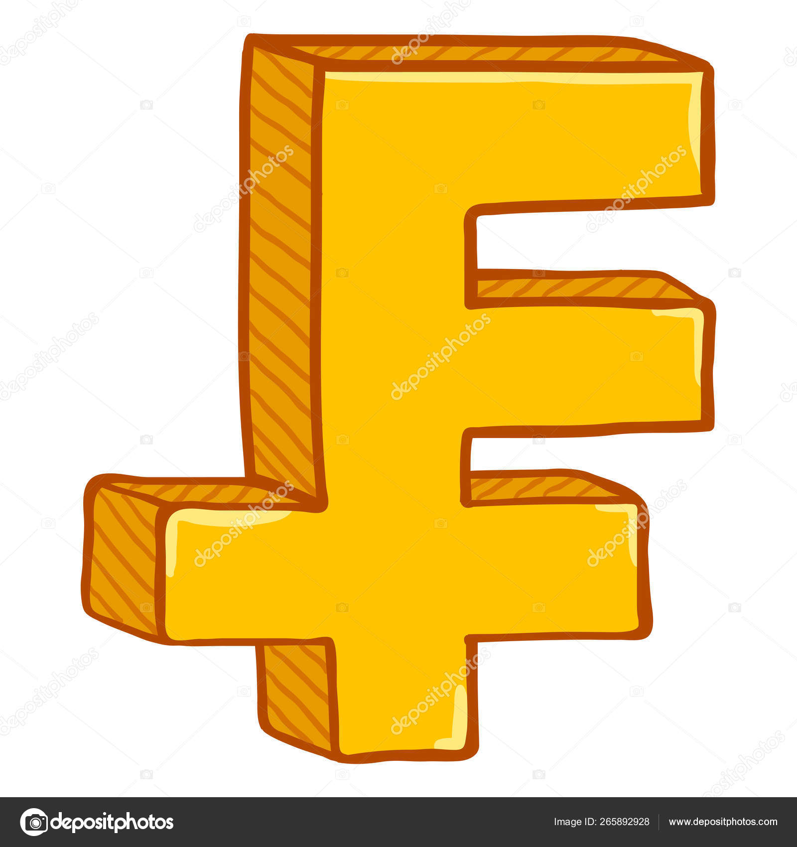 vector-cartoon-gold-switzerland-currency-symbol-swiss-franc-sign