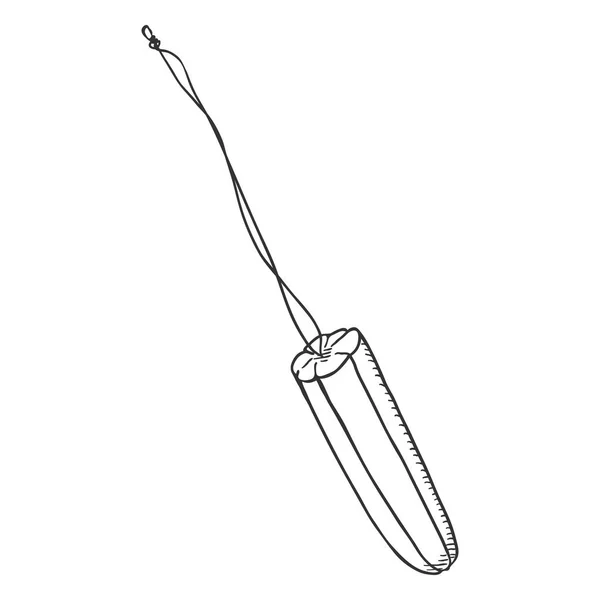 Vector Esboço Mulher Higiene Tampão —  Vetores de Stock