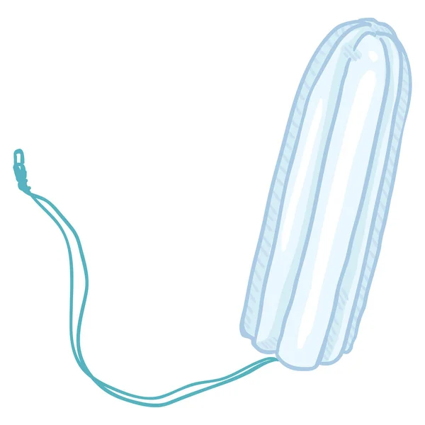 Vektor Single Cartoon Frau Hygiene Tampon — Stockvektor