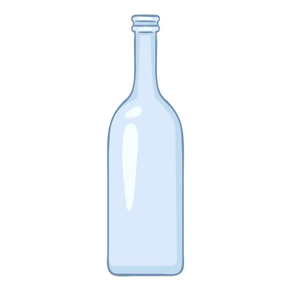 Vector cartoon Illustration-lege glazen fles — Stockvector