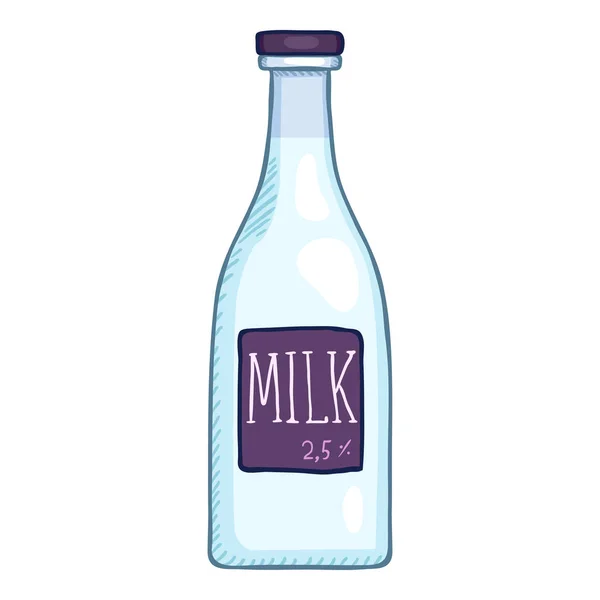 Vector cartoon Illustration-fles melk — Stockvector