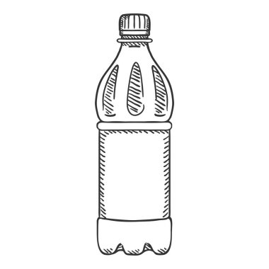 Vektör Çizim Ilıvedasyonu - Küçük Plastik Şişe.