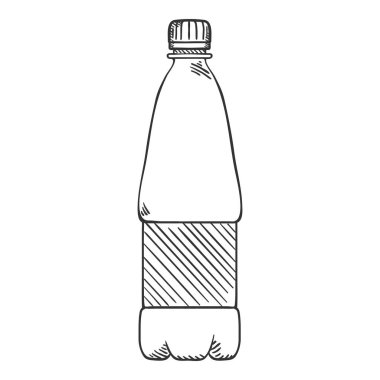 Vektör Çizim Ilıvedasyonu - Küçük Plastik Şişe.